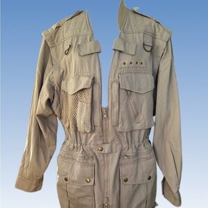 WILLIS & GEIGER Women's Beige Utility Jacket SIZE M